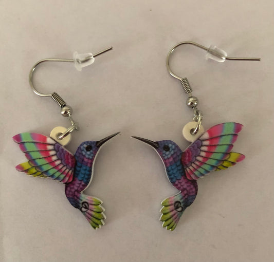 Hummingbird colibrí earrings