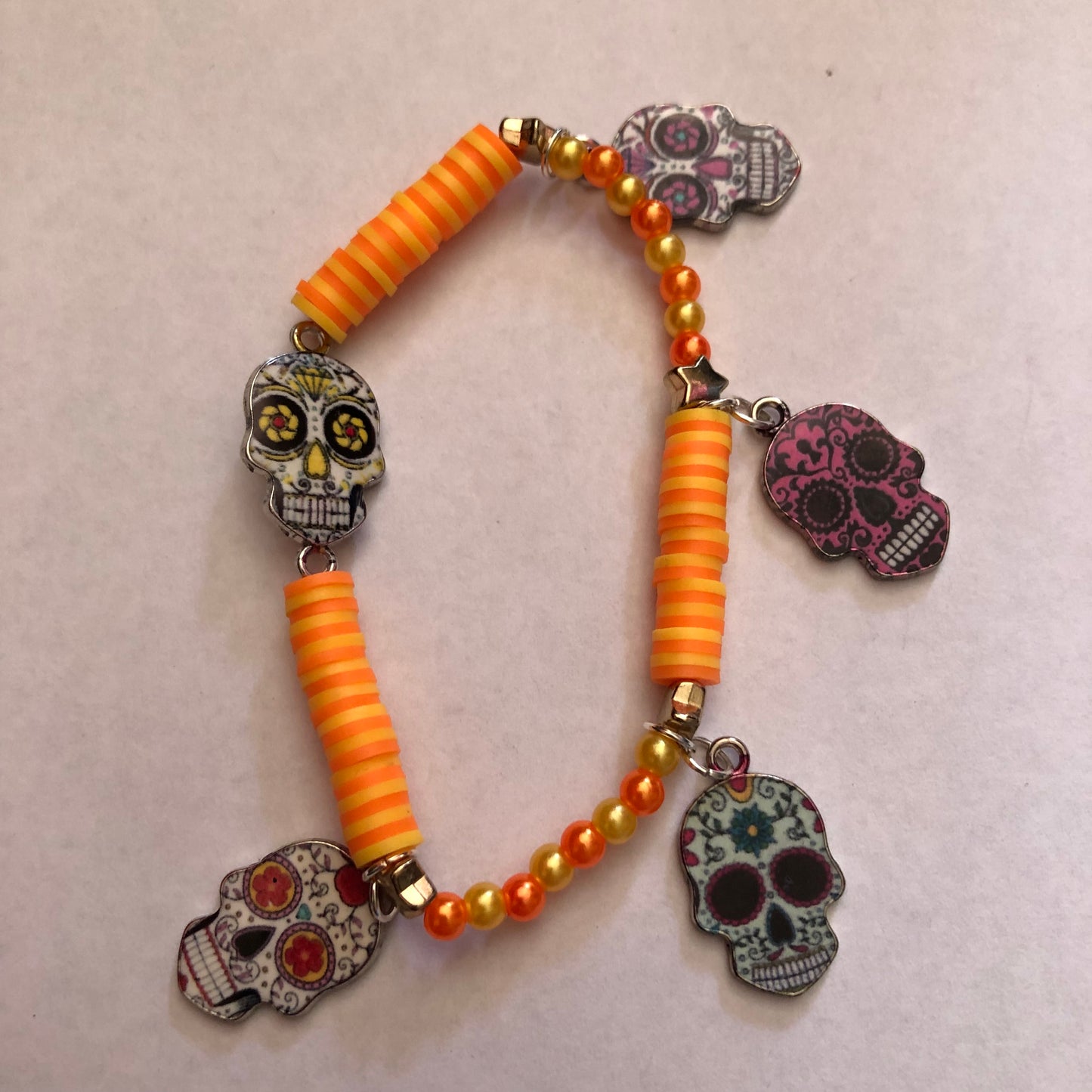 Día De Muertos Skull Calavera Bracelet