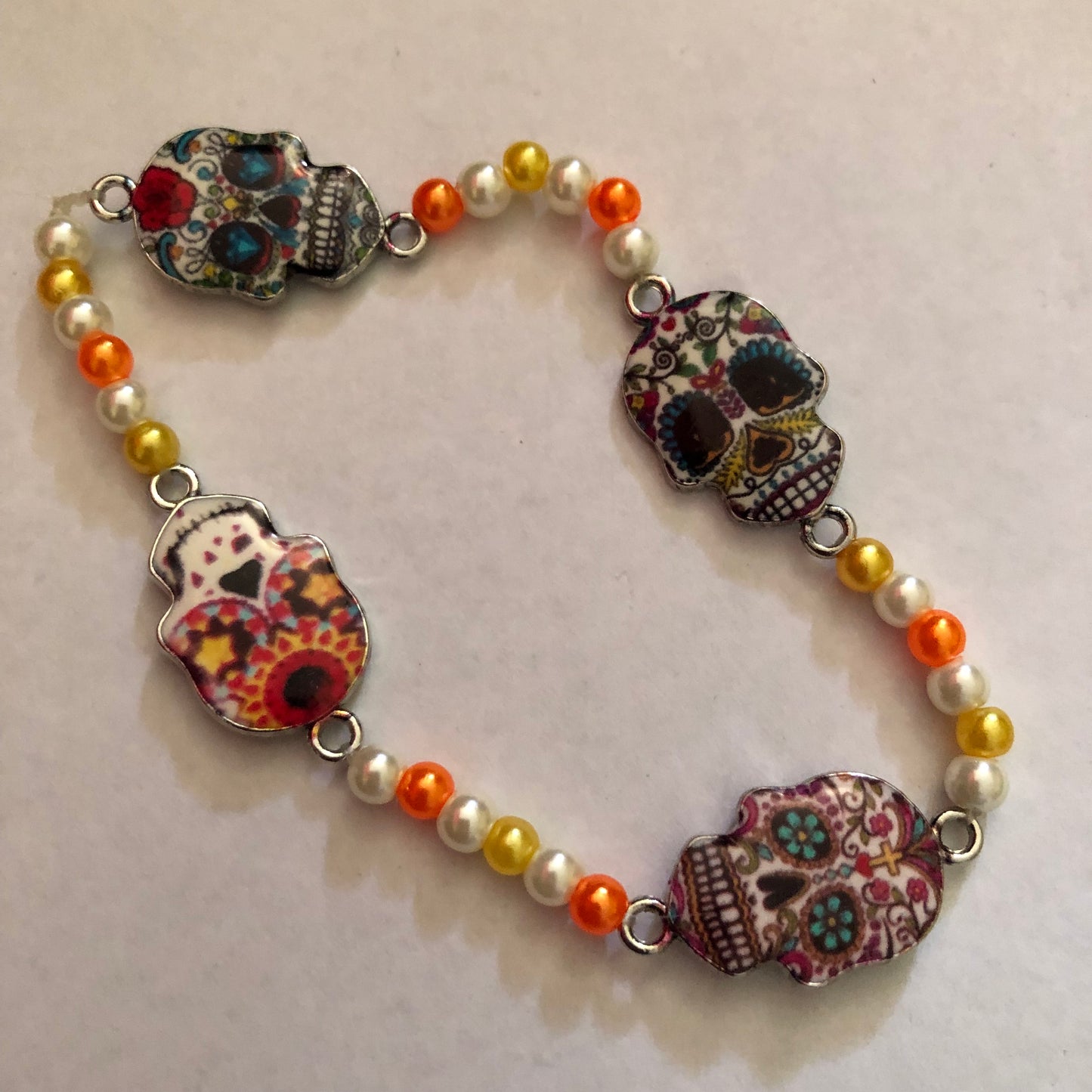 Día De Muertos Skull Calavera Bracelet