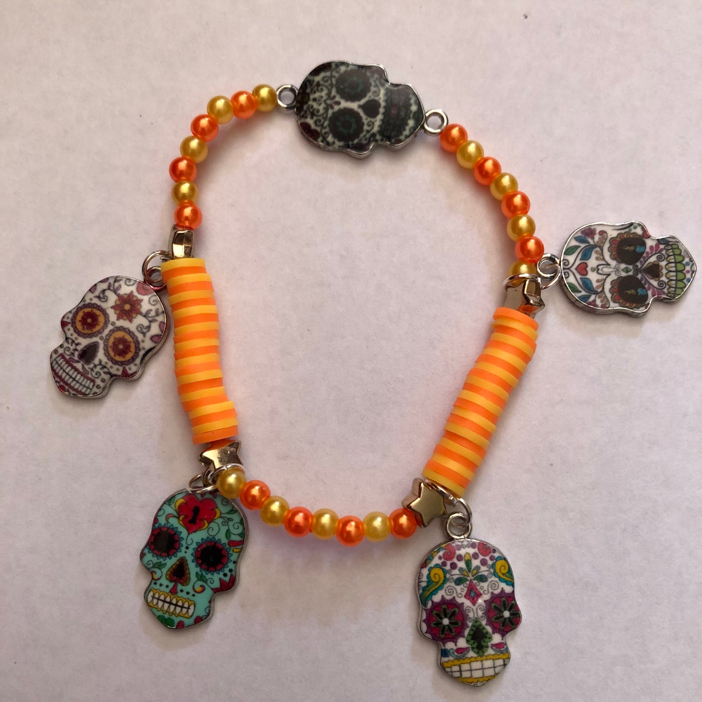 Día De Muertos Skull Calavera Bracelet