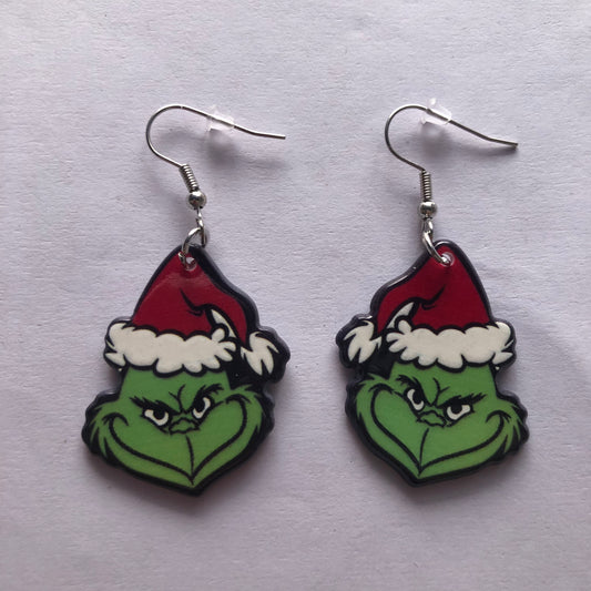 Christmas Grinch earrings