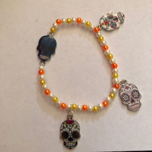 Día De Muertos Skull Calavera Bracelet