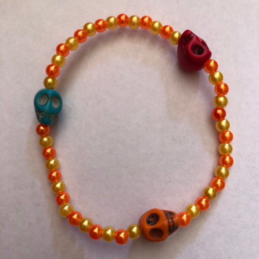 Día De Muertos Skull Calavera Bracelet