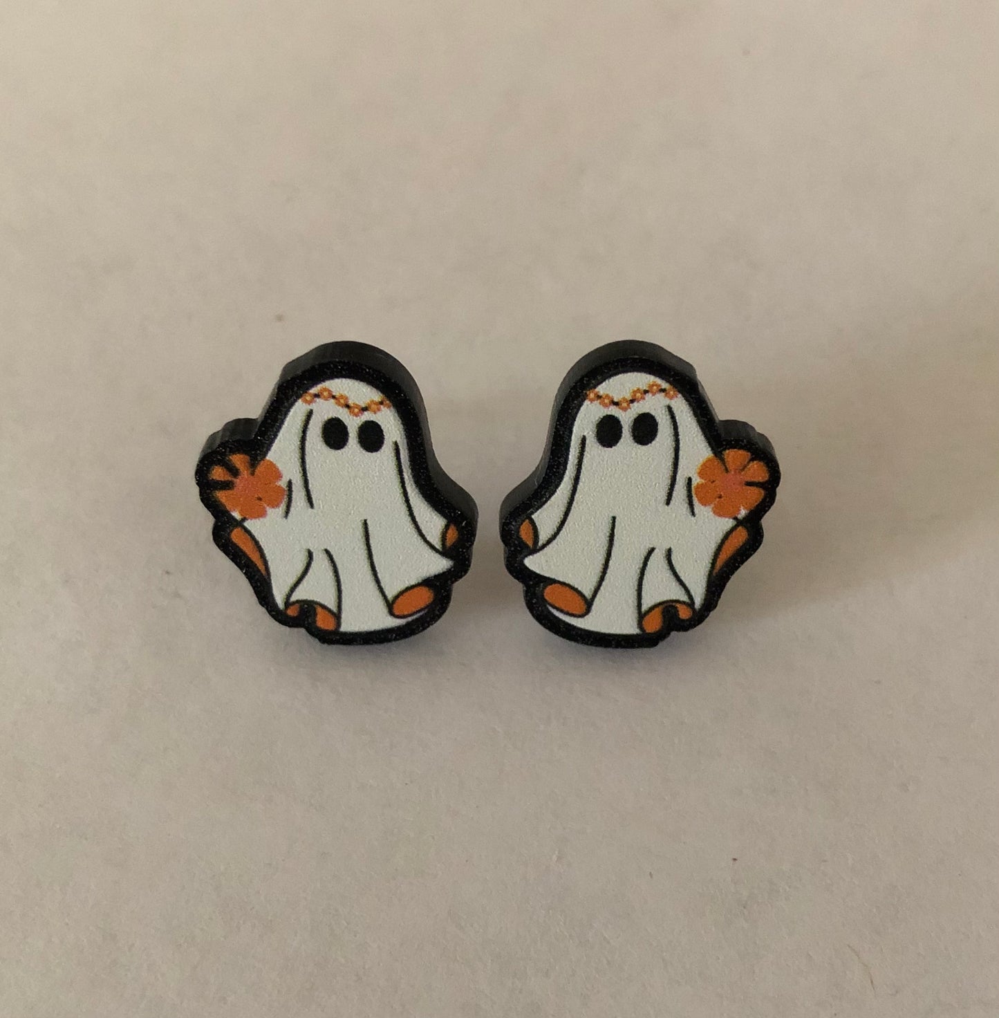 Halloween Ghost Spooky Mini Stud Earrings