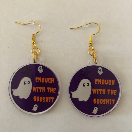 Halloween Enough with the booshit earrings