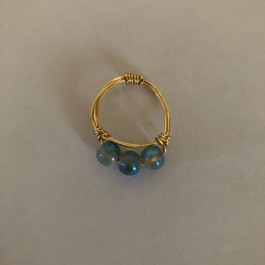Wire beaded ring