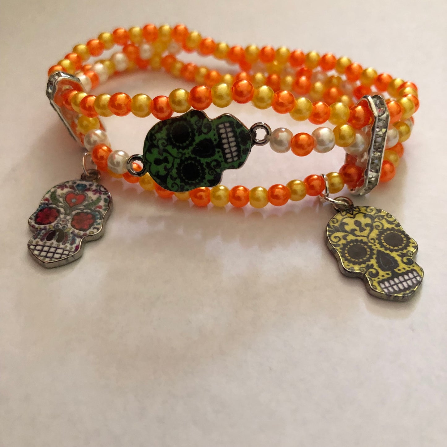 Día De Muertos Skull Calavera Bracelet