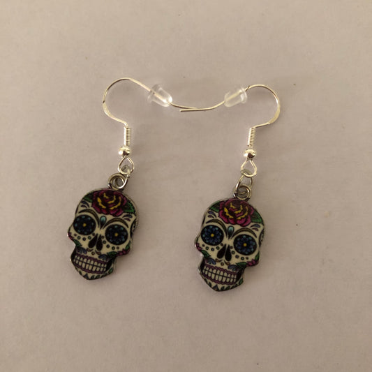 Día De Muertos Skull Calavera Earrings