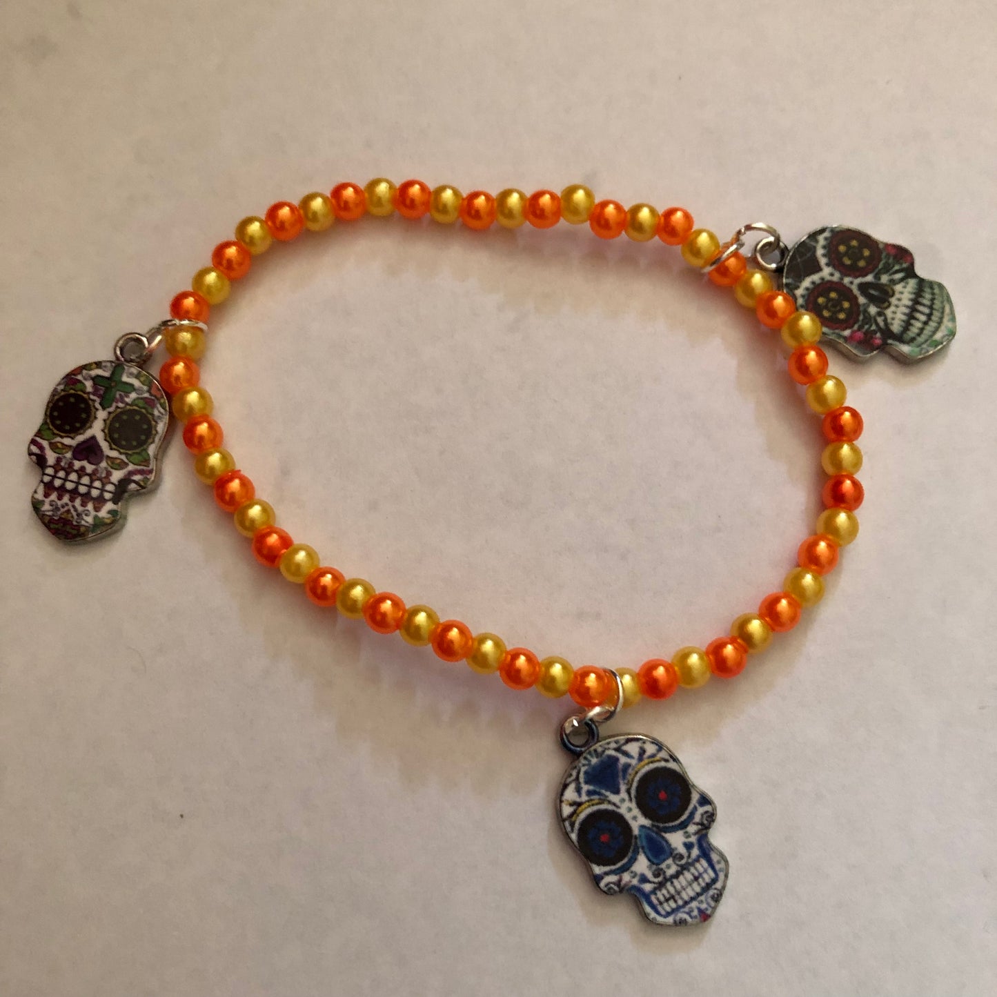 Día De Muertos Skull Calavera Bracelet