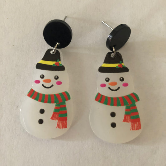 Christmas Snowman earrings