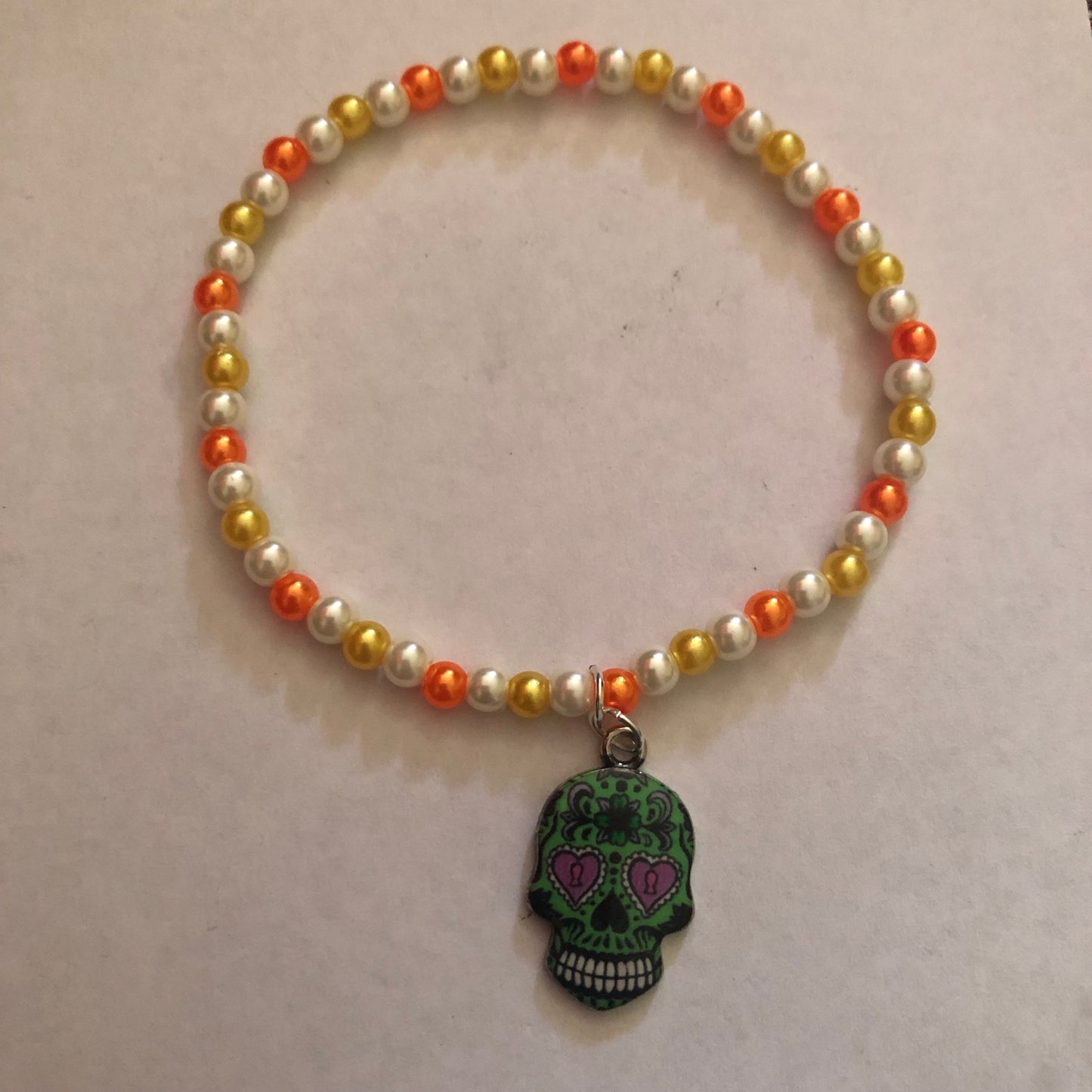 Día De Muertos Skull Calavera Bracelet