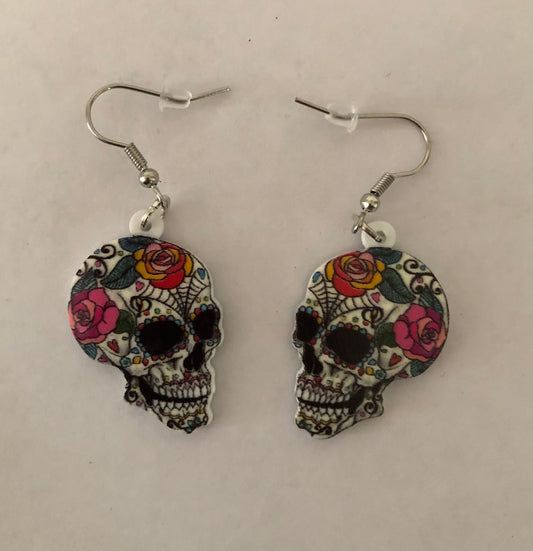 Día De Muertos Skull Calavera Earrings