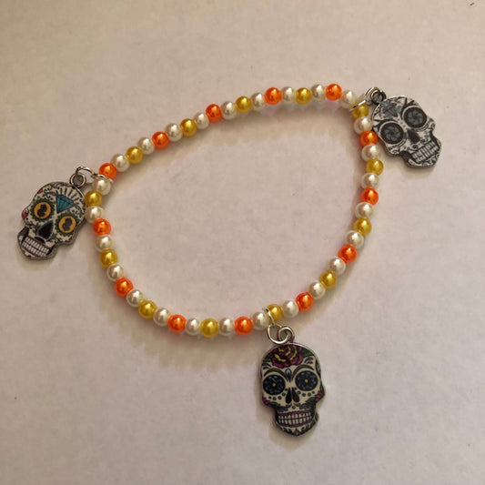 Día De Muertos Skull Calavera Bracelet