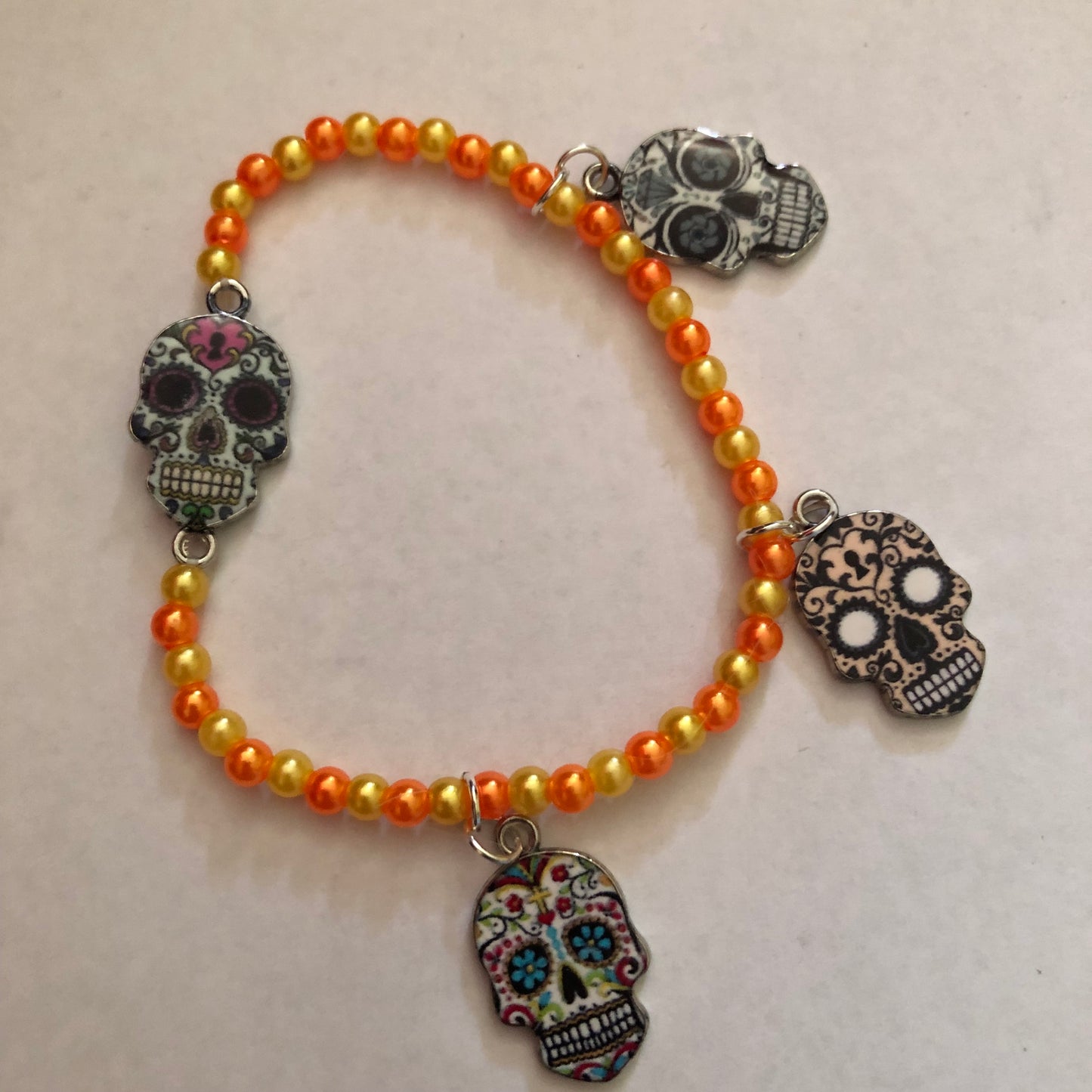 Día De Muertos Skull Calavera Bracelet