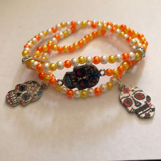 Día De Muertos Skull Calavera Bracelet