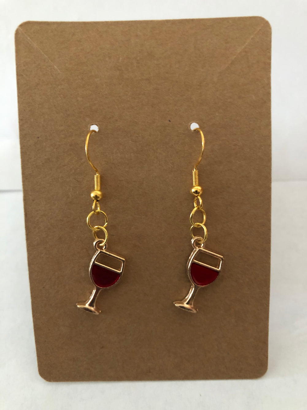 Glass of wine earrings