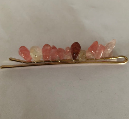 Jewel gemstone hair clips