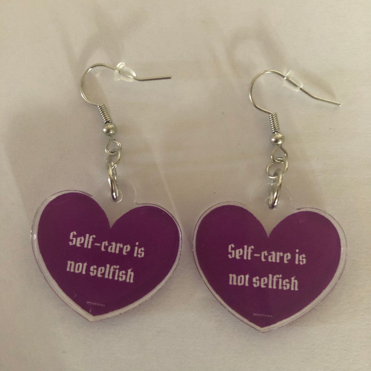 Self-care is not selfish earrings