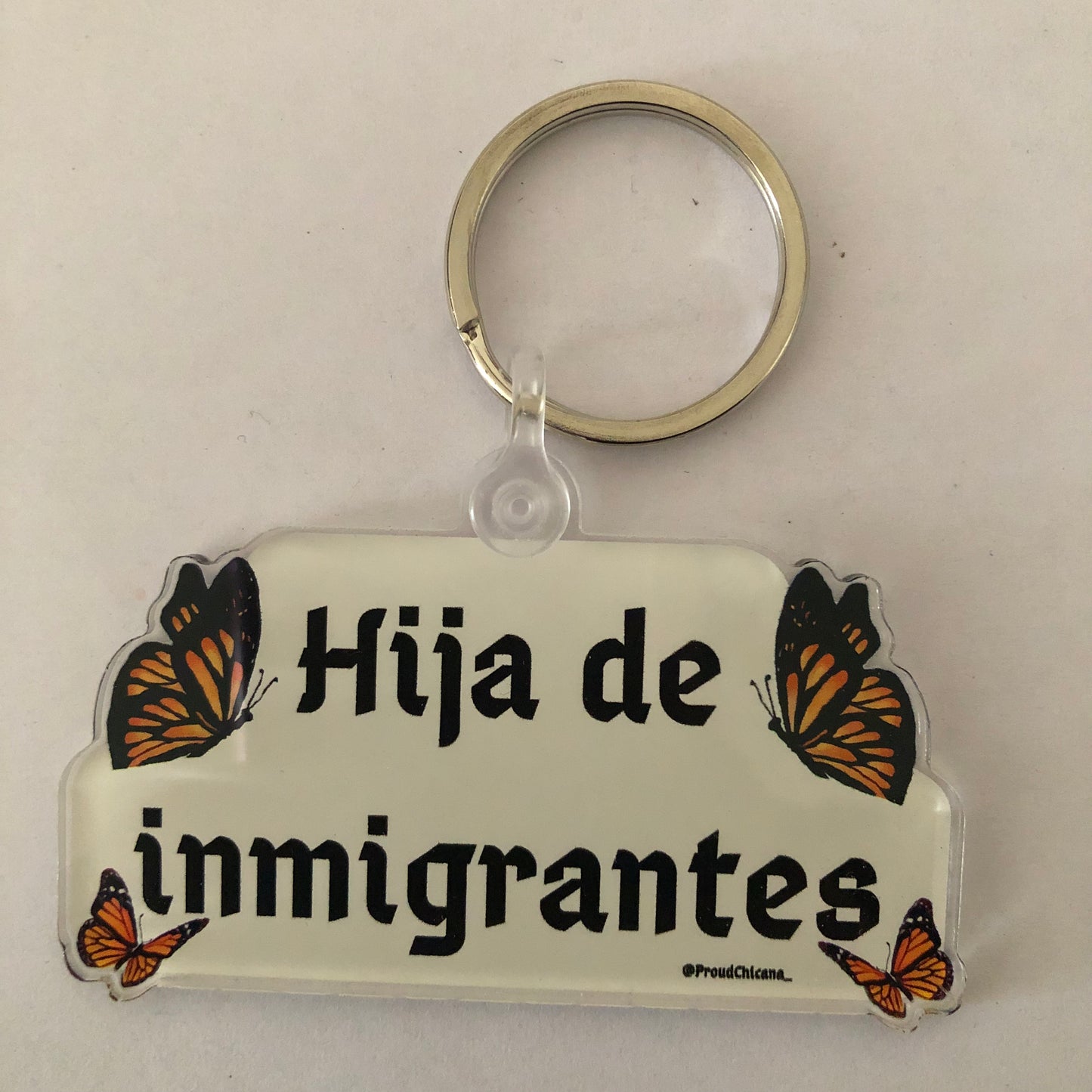 Hija de inmigrantes keychain