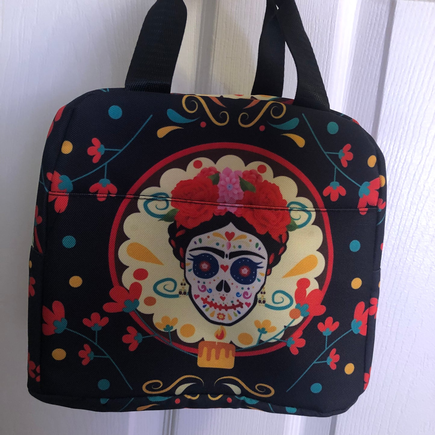 Frida Kahlo Día De Los Muertos lunch bag tote bag purse