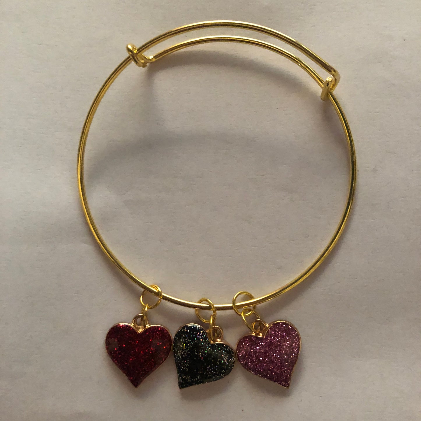 Valentine’s Day Charm Bracelet with heart-shaped charms
