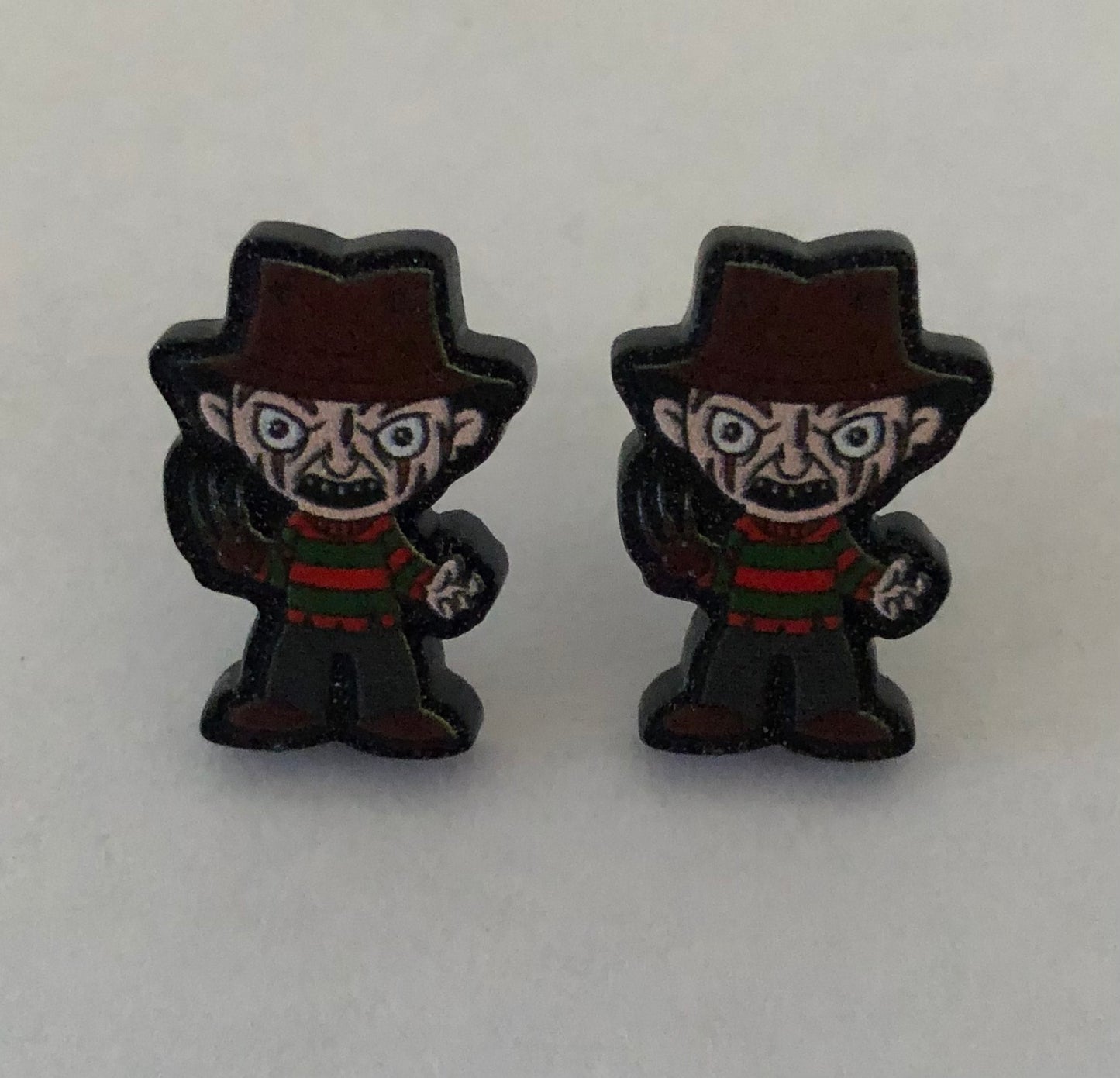 Halloween Freddy Krueger Spooky Mini Stud Earrings