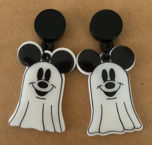 Halloween Mickey Mouse Ghost Spooky Earrings