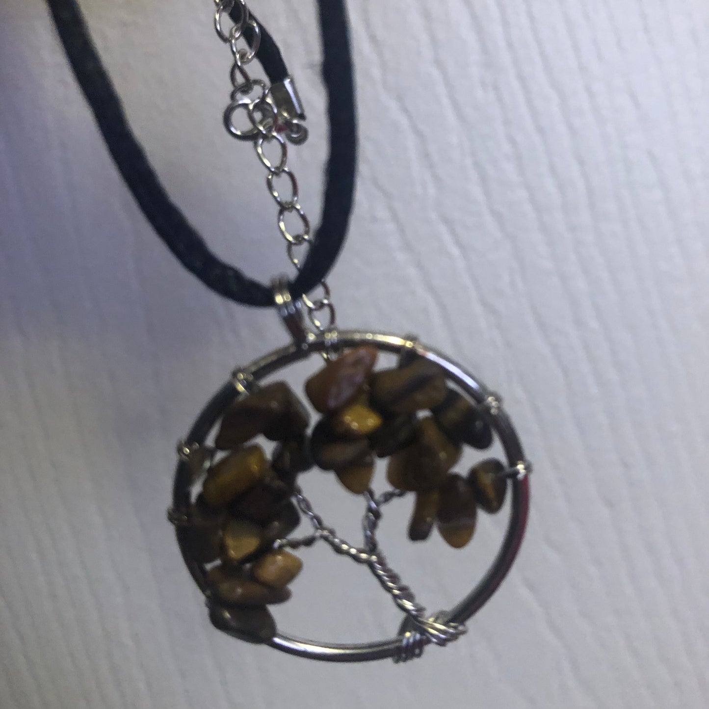 Tiger Eye Tree of Life Necklace
