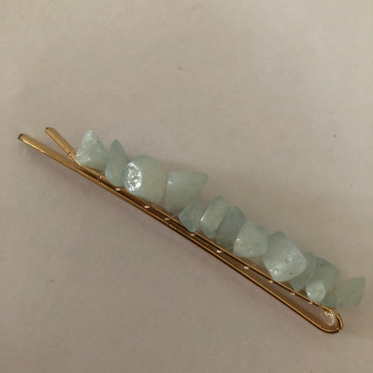Jewel gemstone hair clips