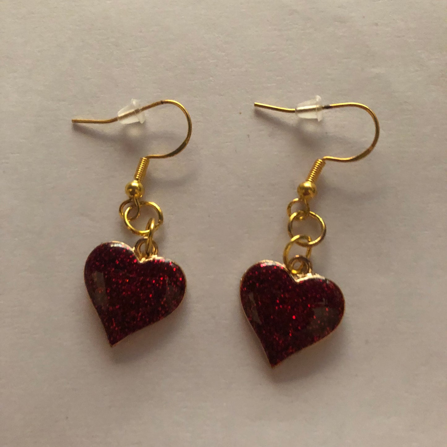 Valentine’s Day heart-shaped earrings