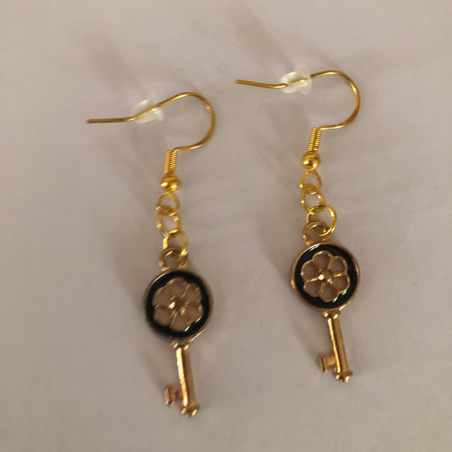 Love key earrings