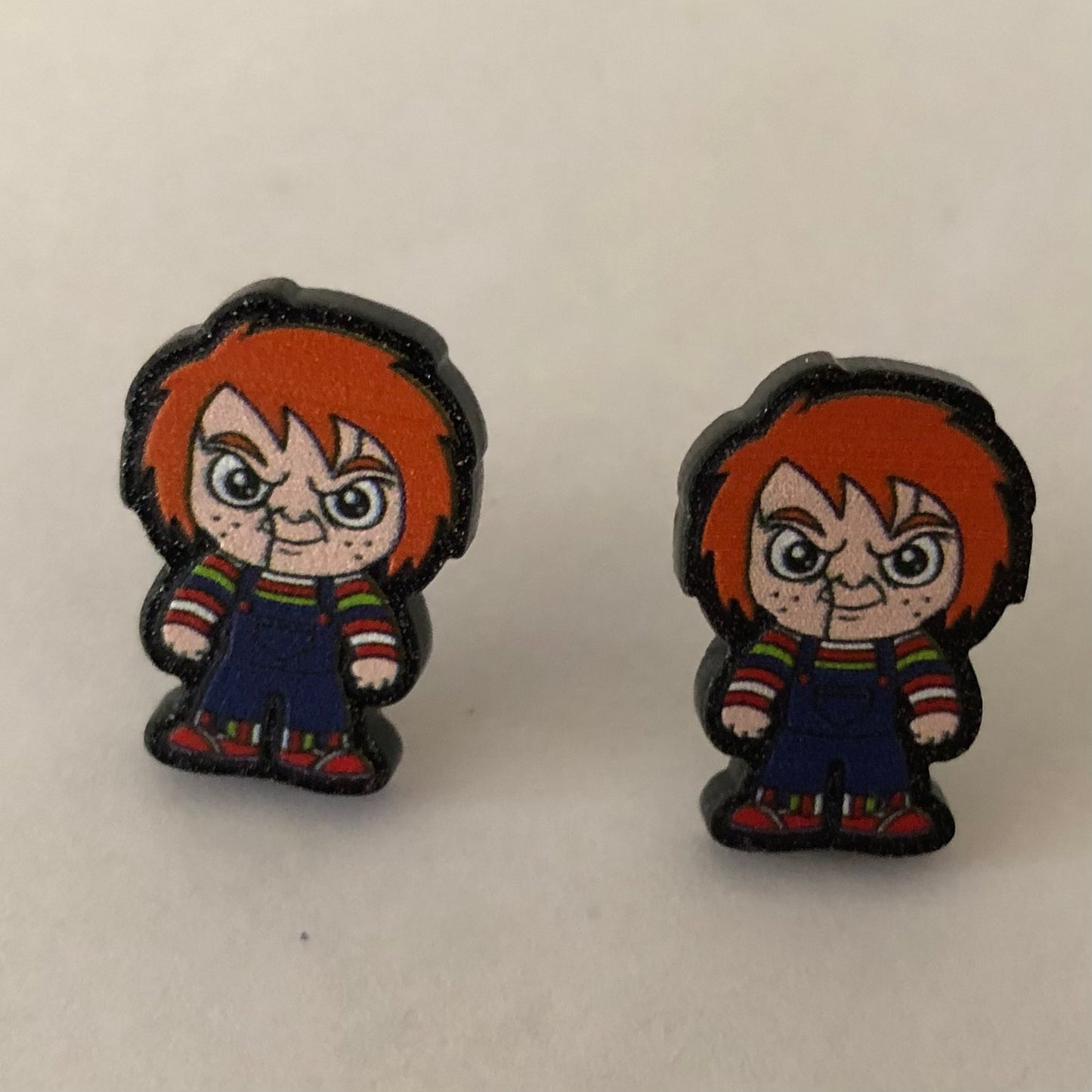 Halloween Chucky Spooky Mini Stud Earrings