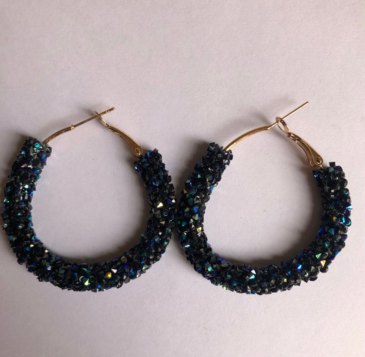 Beaded hoop earrings