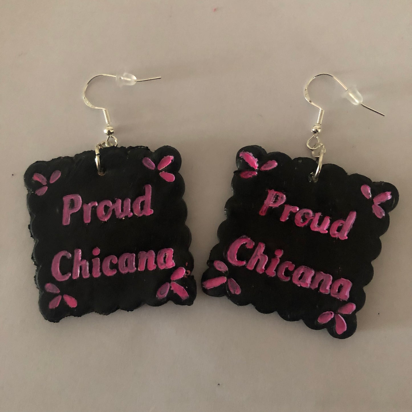Proud Chicana polymer clay earrings