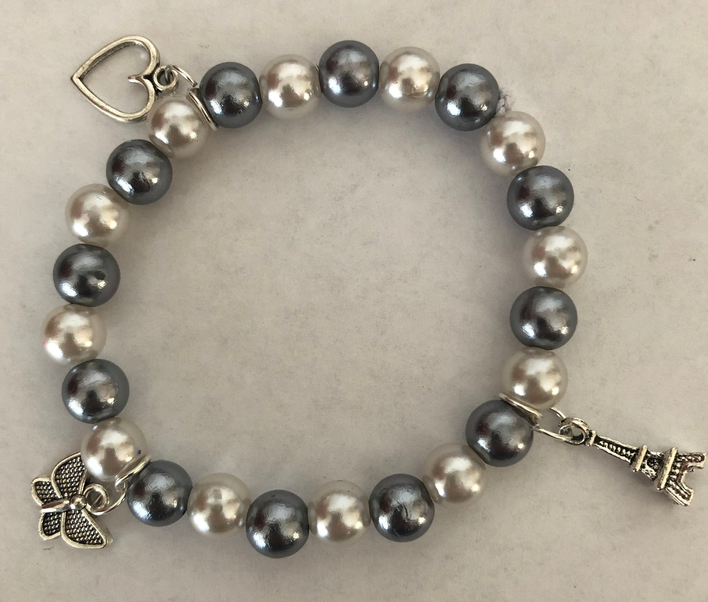 Jewelry set | Charm bracelet, charm beaded bracelet and hoops