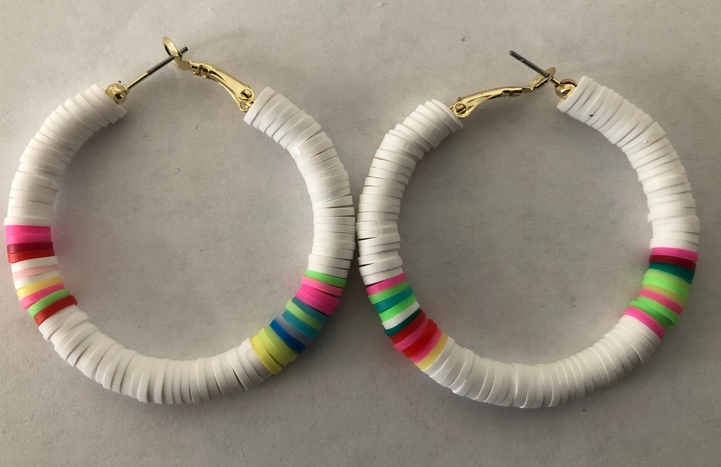 Beaded hoop earrings