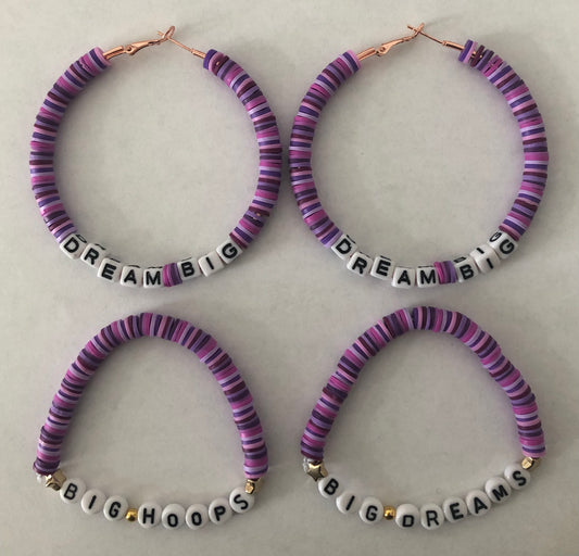 Jewelry set | Dream big hoops and Big Hoops, Big Dreams bracelets